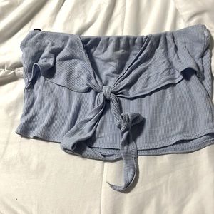 crop top, blue, forever 21, size large